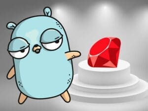 golang vs ruby logo